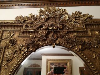 Stunning Ornate Antique Gilt Victorian Wall Mirror,  1880 9