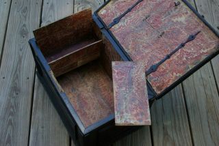 ANTIQUE BOX DOCUMENT DOWRY CHEST 18TH CENTURY AMERICAN REVOLUTIONARY WAR 10