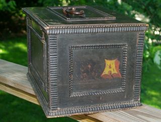 ANTIQUE BOX DOCUMENT DOWRY CHEST 18TH CENTURY AMERICAN REVOLUTIONARY WAR 5