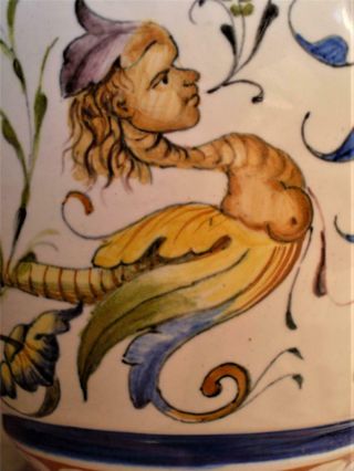 Antique Italian Faience Majolica Mythology,  Richard Ginori,  Vase/ Amphora 11
