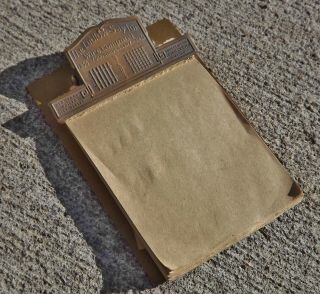 Vintage 1931 Miniature Brass Ludlow - Saylor Wire Company Advertising Clipboard