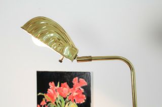 VTG Retro Clamshell Floor Lamp Brass Finish MCM Lighting Adjustable 3