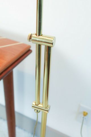 VTG Retro Clamshell Floor Lamp Brass Finish MCM Lighting Adjustable 4
