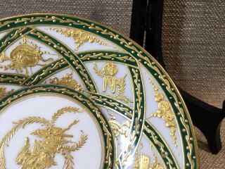 REAL Antique French Sevres IMPERIAL NAPOLEON Porcelain Eagle Gilt Cup Saucer 3
