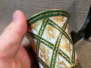 REAL Antique French Sevres IMPERIAL NAPOLEON Porcelain Eagle Gilt Cup Saucer 8