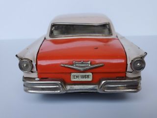 Ford Fairlane 1958 Friction Tin Toy ICHIKO Japan 3