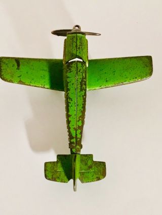 Rare Hubley Bremen Green Cast Iron Airplane - 6