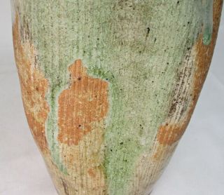 G669: Japanese old SHIGARAKI stoneware flower vase with wonderful natural glaze 3