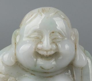 Chinese Exquisite Hand - carved Buddha Carving jadeite jade statue 2