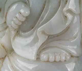Chinese Exquisite Hand - carved Buddha Carving jadeite jade statue 8