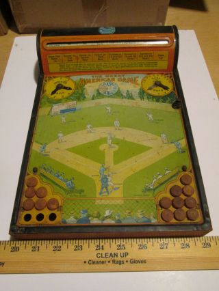 1920 Hustler Frantz The Great American Game Tin Baseball Lithograph Toy Antique