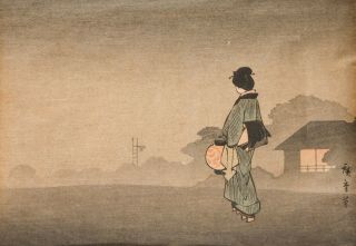 Japanese Woodblock Print,  Takahashi Hiroaki Shotei (1871 - 1944) 高橋松亭,  1920 