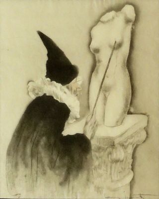 Louis Icart Erotic Etching “the Professor“ La Vie En Seins,  1945