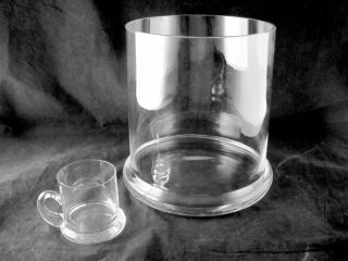 Mid Century Glass Punch Bowls & Cups,  12 Pc,  Heavy Base,  Danish,  Kosta Boda ?