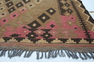 6 ' 11 x 3 ' 7 Antique Handmade Afghan Wool Kilim Rug Kelim Area Rug Carpet 1160 3
