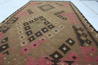6 ' 11 x 3 ' 7 Antique Handmade Afghan Wool Kilim Rug Kelim Area Rug Carpet 1160 4