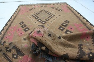 6 ' 11 x 3 ' 7 Antique Handmade Afghan Wool Kilim Rug Kelim Area Rug Carpet 1160 5