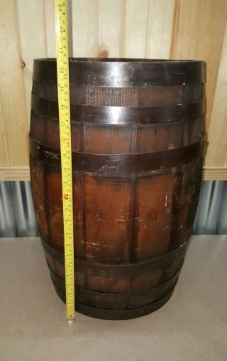 Vintage Antique Primitive Wooden 6 Metal Strap Powder KEG Beer Whisky BARREL 2