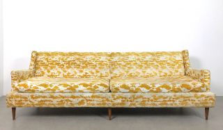 Vintage Mid Century Modern Yellow Jack Larsen Style Sofa Dunbar,  Baughman Era