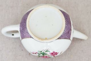 Antique 18th Century Chinese Export Enameled Porcelain Teapot Flowers Lattice 10