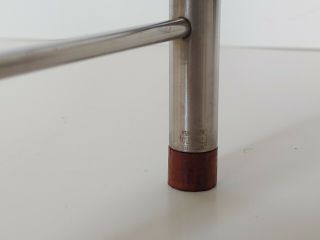 Mid Century Robert Welch Old Hall Candle Holder Teak Stainless 5