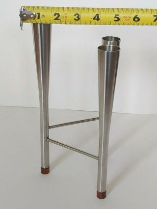 Mid Century Robert Welch Old Hall Candle Holder Teak Stainless 7