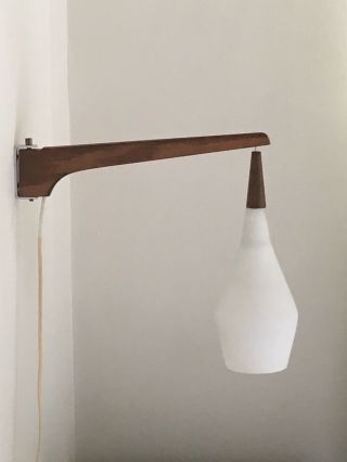 Danish Holmegaard Mid Century Modern Pendant Teardrop Lamp