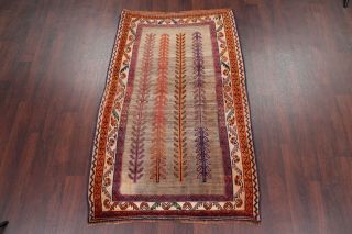 Vintage One - of - a - Kind Gabbeh Qashqai Tribal - weave Persian Oriental Wool Rug 4x6 2