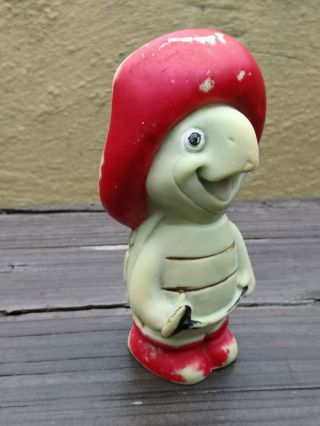 VTG RARE MEXICAN RUBBER SQUEAKY TOY TOUCHE TURTLE HANNA BARBERA CLONE MEXICO 4