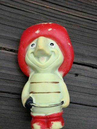 VTG RARE MEXICAN RUBBER SQUEAKY TOY TOUCHE TURTLE HANNA BARBERA CLONE MEXICO 9