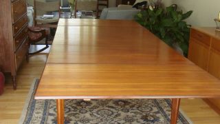 Mid Century Solid Teak Dining Table With 6 Chairs Circa Early 60 