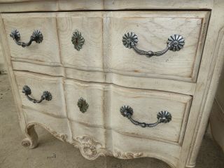 Pair Vintage John Widdicomb French Style Off White Nightstands Chic Shabby 9