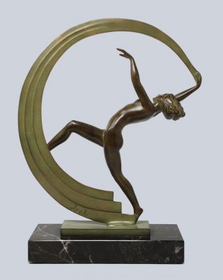 Rare " Bacchanale " Dancer By Max Le Verrier,  France 1930