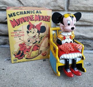 Vintage Marx/linemar Mechanical Minnie Mouse