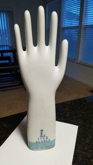 Vintage Ceramic Porcelain Hand Glove Mold Industrial Glove Mold
