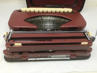 Vintage BUNDY TYPEWRITER W/ Case & Key Made In Bulgaria 10