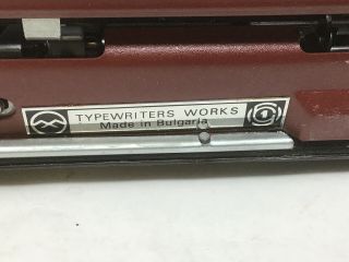 Vintage BUNDY TYPEWRITER W/ Case & Key Made In Bulgaria 11