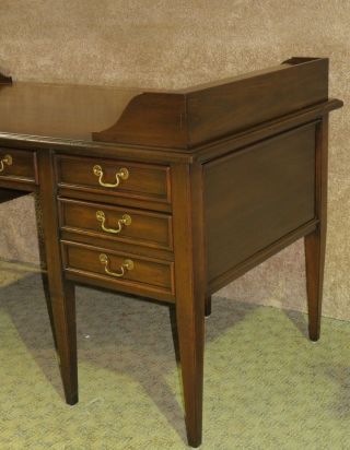 Vintage Unique Sligh Furniture Federal Style Desk w/Finished Back 4