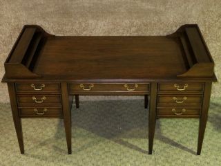 Vintage Unique Sligh Furniture Federal Style Desk w/Finished Back 6