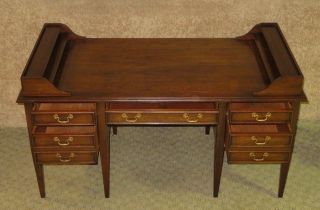 Vintage Unique Sligh Furniture Federal Style Desk w/Finished Back 7