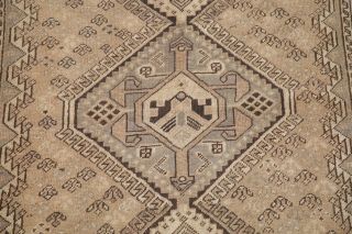 4 ' x9 ' Antique Geometric Tribal Bakhtiari Persian Oriental Runner Rug Distressed 3