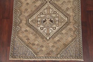 4 ' x9 ' Antique Geometric Tribal Bakhtiari Persian Oriental Runner Rug Distressed 4