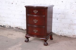 Vintage Chippendale Style Mahogany Nightstand by Kling 2