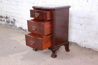 Vintage Chippendale Style Mahogany Nightstand by Kling 3