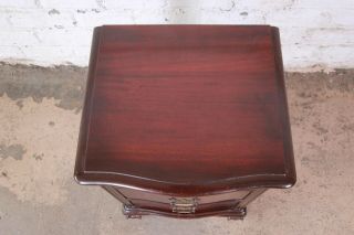 Vintage Chippendale Style Mahogany Nightstand by Kling 7