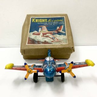 Bandai Knight Plain 1950s Fifty All Tin Retro Vintage Fighter Airplane 5