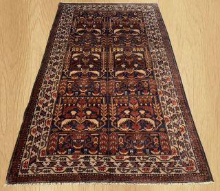 Authentic Hand Knotted Afghan Balouch Wool Area Rug 7 X 4 Ft (343)
