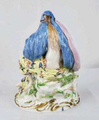 19THC MEISSEN PORCELAIN FIGURAL GROUP RARE FOR RESTORATION 7