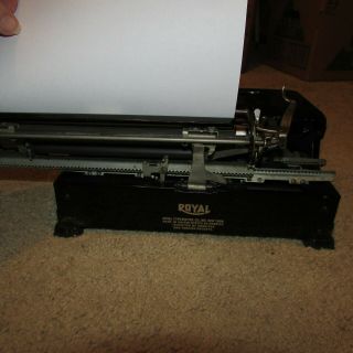 Vintage Black Metal Royal Typewriter w/Hard Case, 5