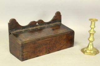 FANTASTIC DATED 1815 19TH C HANGING WALL CANDLE BOX IN BEST SURFACE 3
